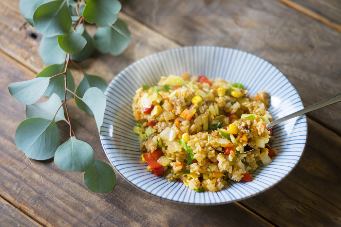 Curry fried rice and eucalyptus
