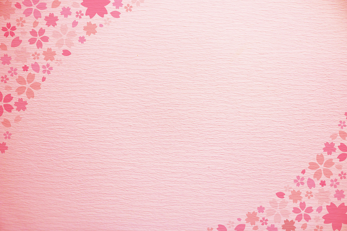 Japanese-style Sakura frame background clip art [landscape].