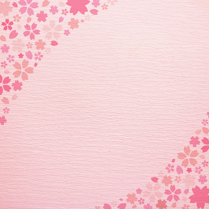 Japanese-style Sakura Frame Background Clip Arts [Square] Web graphics