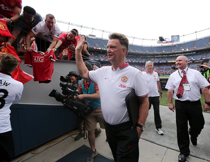 International Champions Cup Louis Van Gaal  Man.U , JULY 26, 2014   Football   Soccer : Guinness International Champions Cup Group A match between Manchester United 3 2 Roma at Sports Authority Field in Denver, Colorado, United States.  Photo by AFLO 