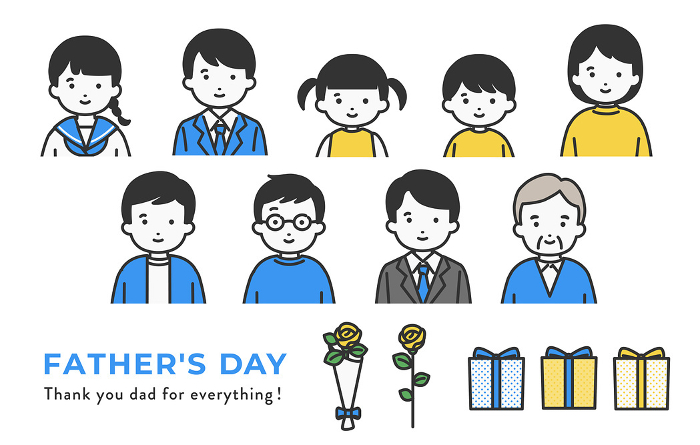 Clip art of person easy to use for father's day
