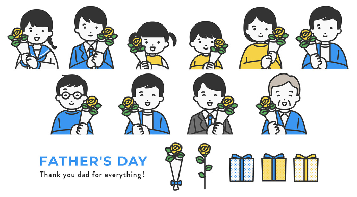 Clip art of person easy to use for father's day