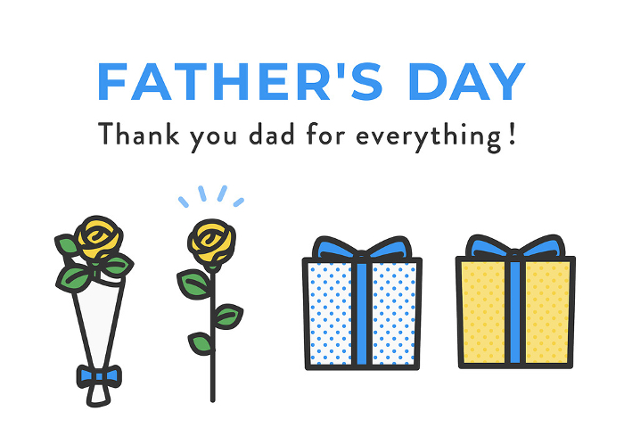 Father's Day related icons illustration