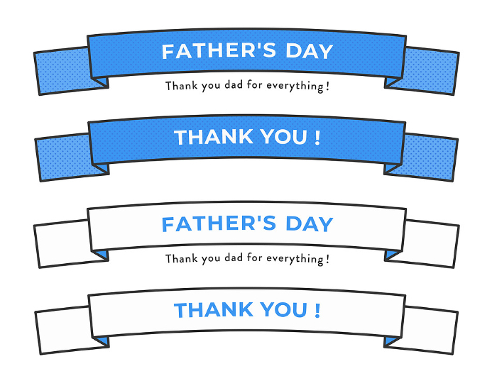 Clip art for Father's Day ribbon heading