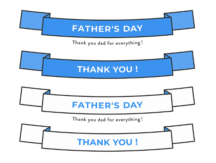 Clip art for Father's Day ribbon heading