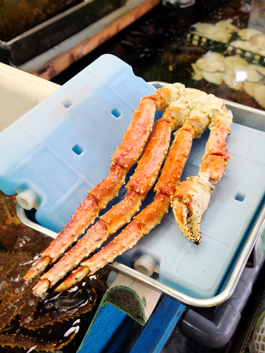 King crab at traditional market
