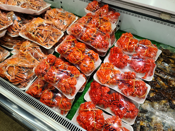Fresh seafood at traditional market