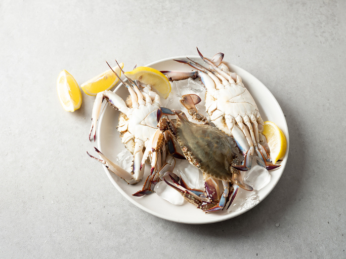 fresh crab on plate