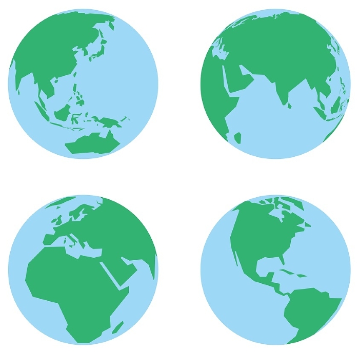 Various Earth vector illustration sets