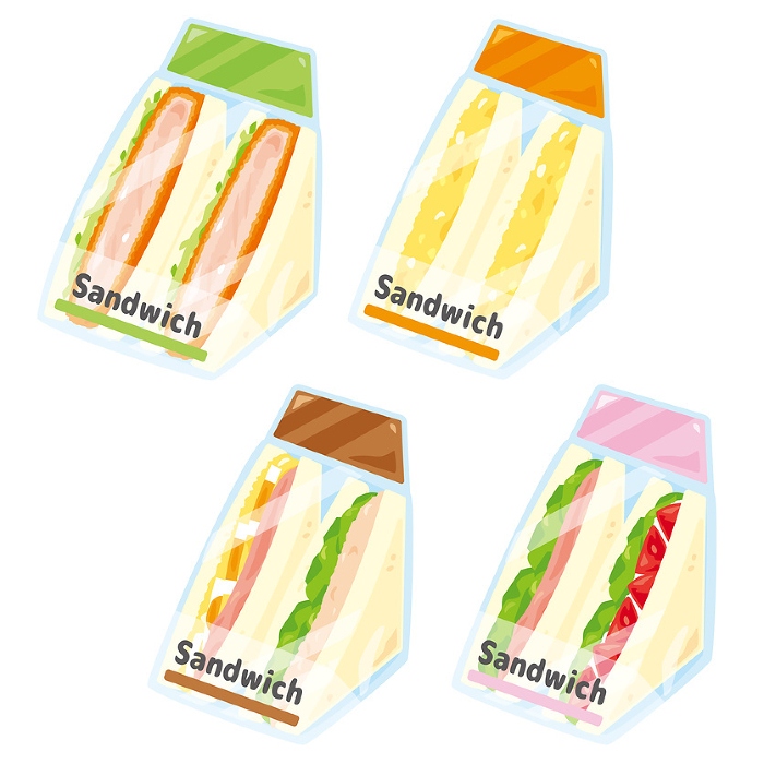 Sandwich set in a triangular package