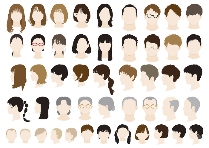 Hairstyle Illustration Set