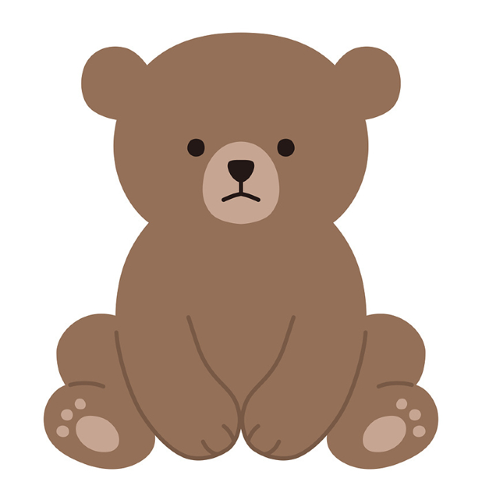 Vector illustration of a sitting bear. Icons, animals, bear, bears