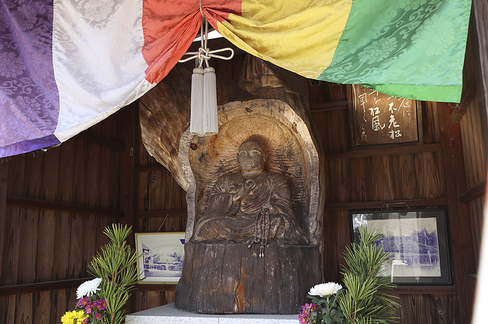 Kasamatsu Daishi statue at the 72nd mandala temple 88 sacred places in Shikoku