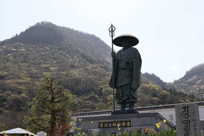 The statue of Shugyodaishi at No. 73 De shaka Temple and Mt. 88 sacred places in Shikoku