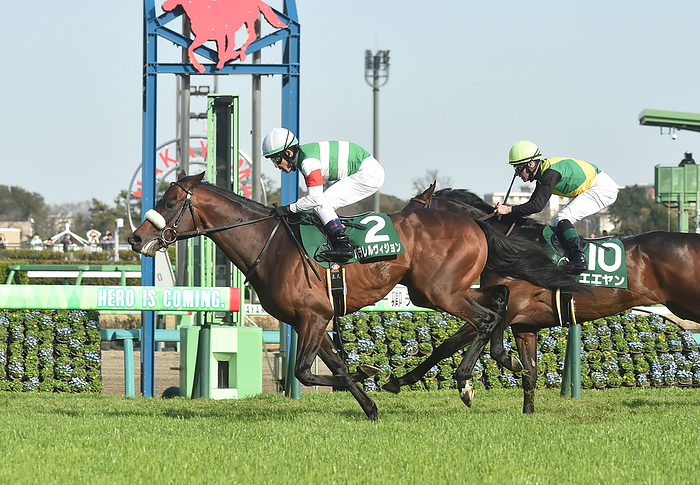 2024 Lord Derby Challenge Trophy  G3  Parallel Vision Winner March 30, 2024 Horse Racing Race 11R Derby Lord Challenge Trophy 1, No. 2, Parallel Vision  left , Keita Tosaki, jockey Location Nakayama Racecourse