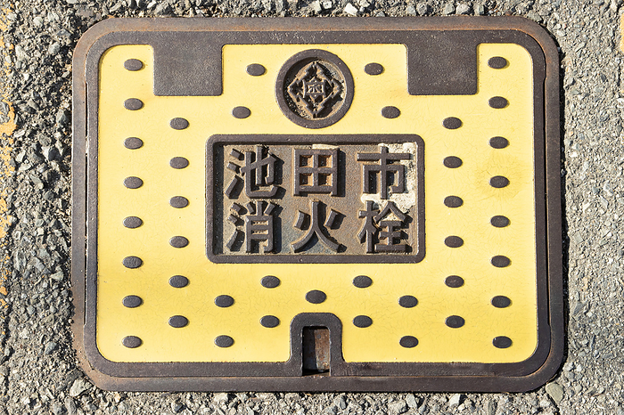 Fire hydrant manhole cover, Ikeda City, Osaka