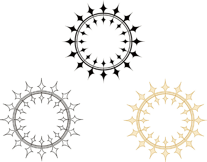 Crest of light motifs, ornaments.