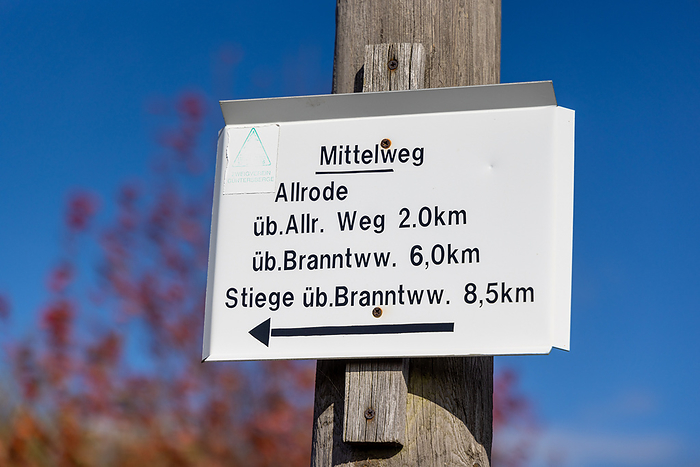 Signposting of the hiking trails in the Harz Mountains Signposting of the hiking trails in the Harz Mountains, by Zoonar Daniel K hne