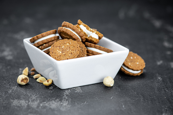 Hazelnut Cream Cookies  close up  selective focus  Hazelnut Cream Cookies  close up  selective focus , by Zoonar Christoph Sch
