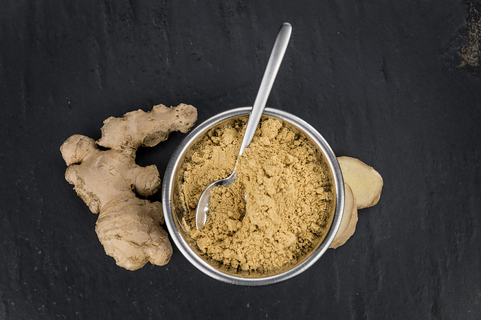 Fresh Powdered Ginger as detailed close up shot  selective focus  Fresh Powdered Ginger as detailed close up shot  selective focus , by Zoonar Christoph Sch