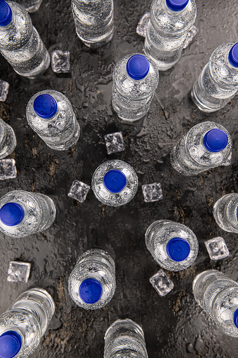 Bottles of sparkling water  chilled  close up shot  Bottles of sparkling water  chilled  close up shot , by Zoonar Christoph Sch