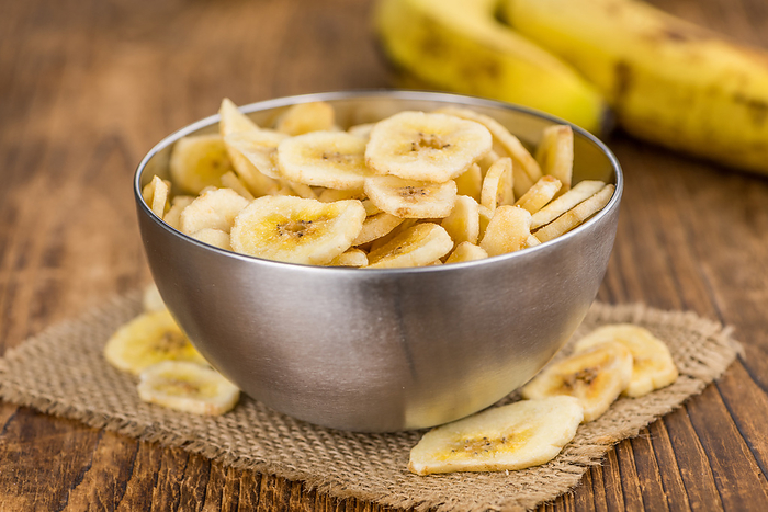 Dried Banana Chips, selective focus Dried Banana Chips, selective focus, by Zoonar Christoph Sch