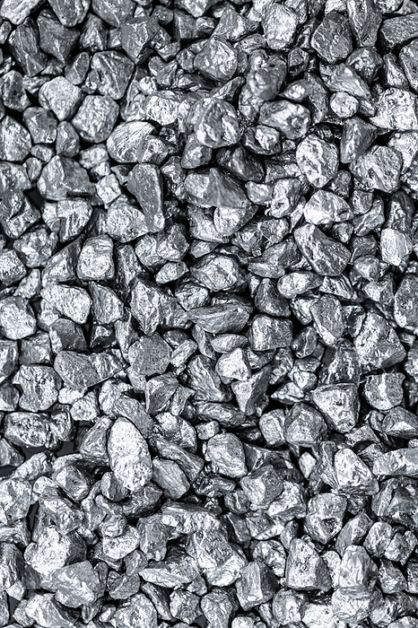 Heap of silver nuggets as background or texture Heap of silver nuggets as background or texture, by Zoonar Christoph Sch