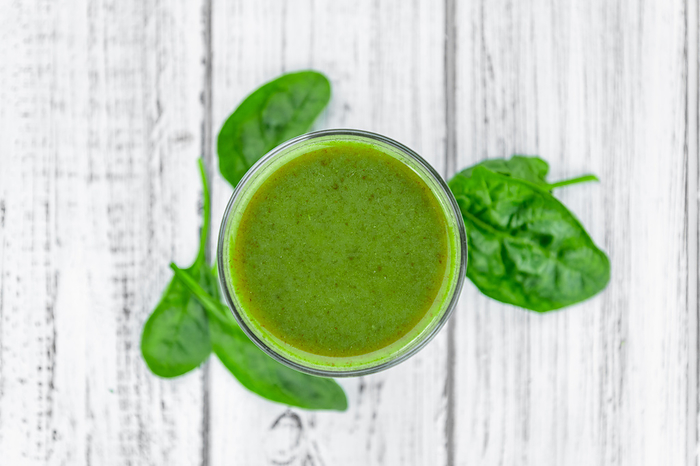 Homemade spinach smoothie  close up  selective focus  Homemade spinach smoothie  close up  selective focus , by Zoonar Christoph Sch