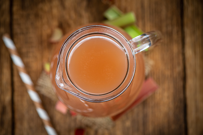 Fresh made Rhubarb Juice  close up  selective focus  Fresh made Rhubarb Juice  close up  selective focus , by Zoonar Christoph Sch