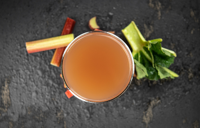 Fresh made Rhubarb Juice  close up  selective focus  Fresh made Rhubarb Juice  close up  selective focus , by Zoonar Christoph Sch