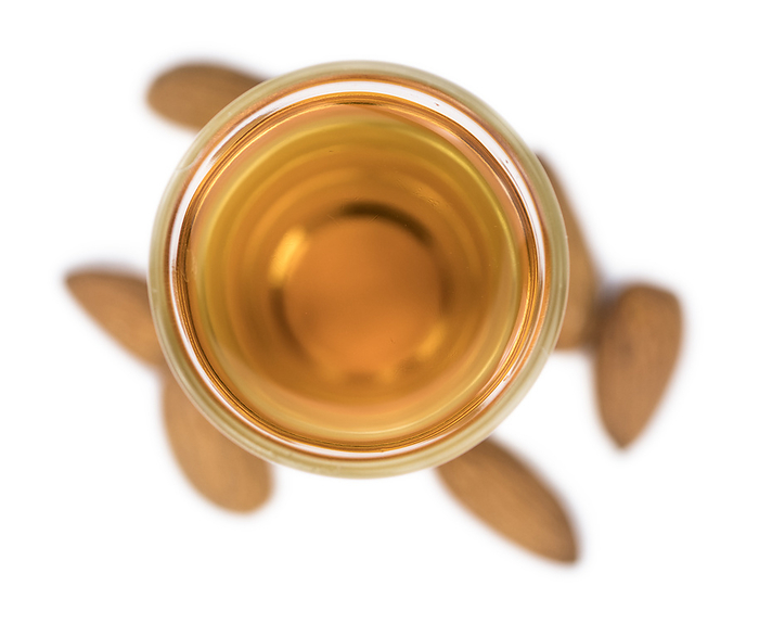 Amaretto Shots isolated on white background  selective focus  close up shot  Amaretto Shots isolated on white background  selective focus  close up shot , by Zoonar Christoph Sch