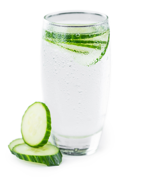 Fresh made Cucumber Water isolated on white background Fresh made Cucumber Water isolated on white background, by Zoonar Christoph Sch