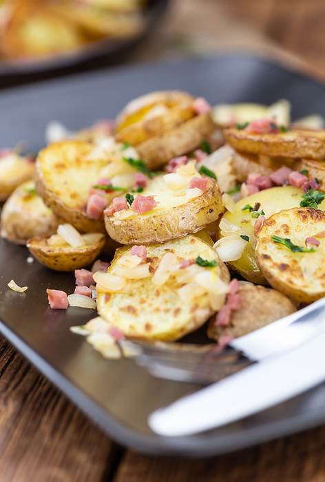 Fresh made Fried Potatoes  selective focus  close up  Fresh made Fried Potatoes  selective focus  close up , by Zoonar Christoph Sch