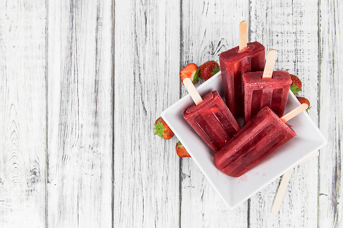 Homemade Strawberry Popsicles Homemade Strawberry Popsicles, by Zoonar Christoph Sch