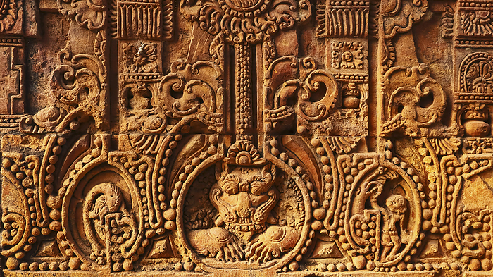 Ancient Lion Face and Carving Details on the Parshurameshwara Temple, Bhubaneshwar, Odisha, India. Ancient Lion Face and Carving Details on the Parshurameshwara Temple, Bhubaneshwar, Odisha, India., by Zoonar RealityImages