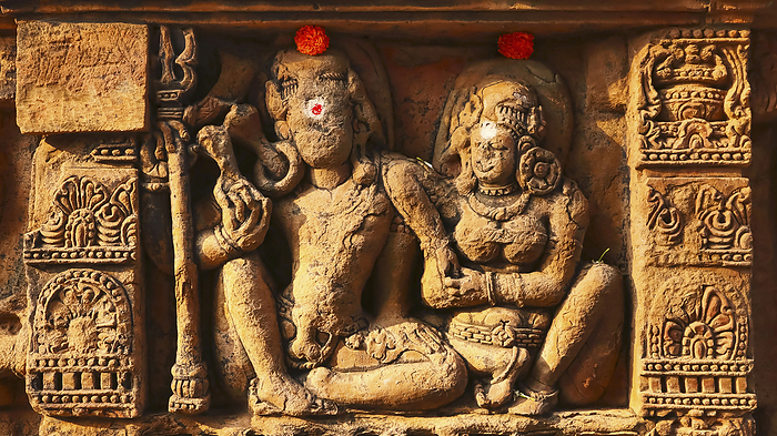 Carving Sculpture of Lord Shiva and Parvati on the Parshurameshwara Temple, Bhubaneshwar, Odisha, India. Carving Sculpture of Lord Shiva and Parvati on the Parshurameshwara Temple, Bhubaneshwar, Odisha, India., by Zoonar RealityImages