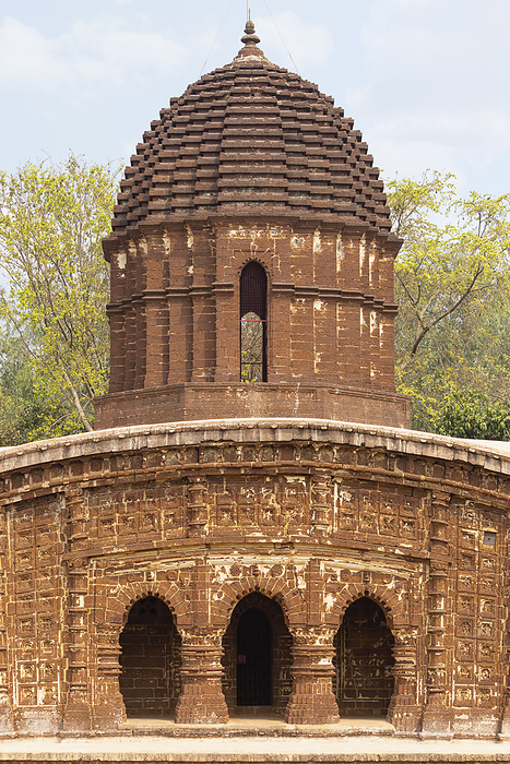 Rear View of Nandalal Temple, Ancient Bricks Temple, Bishnupur, West Bengal, India. Rear View of Nandalal Temple, Ancient Bricks Temple, Bishnupur, West Bengal, India., by Zoonar RealityImages
