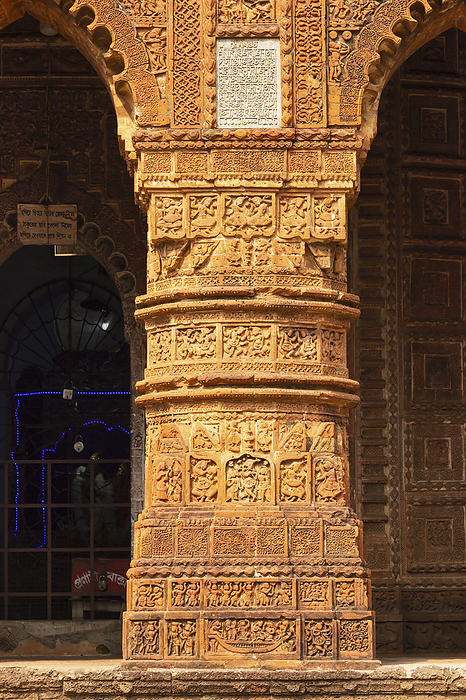 Ancient carving on the Pillars of Radheshyam Temple, Bishnupur, West Bengal, India. Ancient carving on the Pillars of Radheshyam Temple, Bishnupur, West Bengal, India., by Zoonar RealityImages