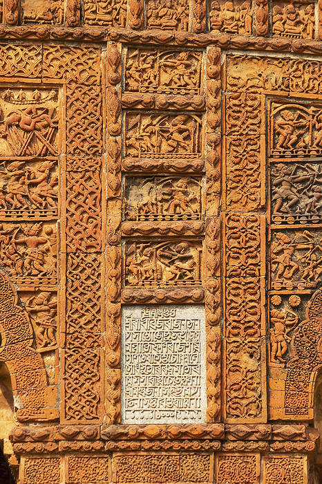 Ancient carvings on the Temple of Radheshyam, Bishnupur, West Bengal, India. Ancient carvings on the Temple of Radheshyam, Bishnupur, West Bengal, India., by Zoonar RealityImages