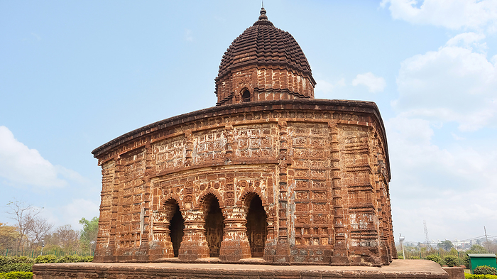 View of Jor Mandir Temples is a Complex of three Temples, built By King Gopal Singh in 1726, Bishnupur, West Bengal, India. View of Jor Mandir Temples is a Complex of three Temples, built By King Gopal Singh in 1726, Bishnupur, West Bengal, India., by Zoonar RealityImages