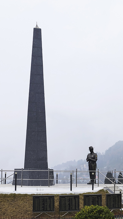 The War Memorial located at Batasia Loop in Darjeeling, India, is a tribute to the brave soldiers who sacrificed their lives during World War I. The War Memorial located at Batasia Loop in Darjeeling, India, is a tribute to the brave soldiers who sacrificed their lives during World War I., by Zoonar RealityImages
