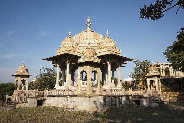 Maharaniyon Ki Chhatriyan, this site features traditional funeral monuments honoring royal women of the past, located in Jaipur, Rajasthan, India Maharaniyon Ki Chhatriyan, this site features traditional funeral monuments honoring royal women of the past, located in Jaipur, Rajasthan, India, by Zoonar RealityImages