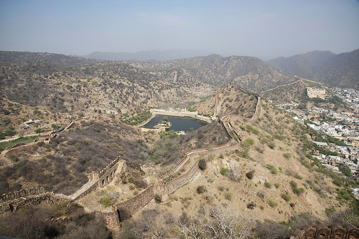 Sagar Lake and fortification wall of Jaigarh Fort located in Jaipur, Rajasthan, India Sagar Lake and fortification wall of Jaigarh Fort located in Jaipur, Rajasthan, India, by Zoonar RealityImages