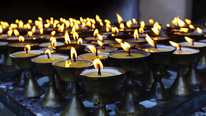 Bunch of Lamps in the Dungeshwari Temple, Bodh Gaya, Bihar Bunch of Lamps in the Dungeshwari Temple, Bodh Gaya, Bihar, by Zoonar RealityImages