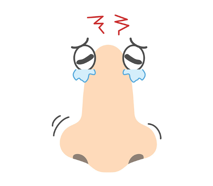 Simple character with crying nose