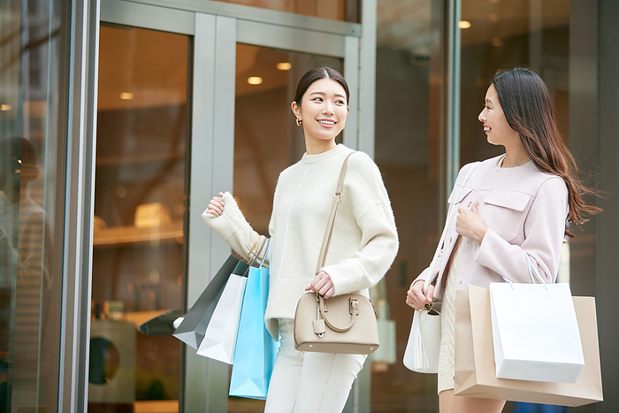 Two Japanese women shopping