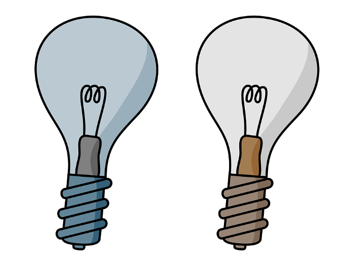 Simple illustration of a light bulb (2 colors)