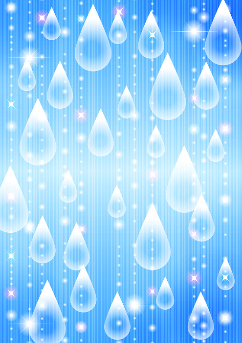 Rainy season, blue, vertical, droplet, background, illustration