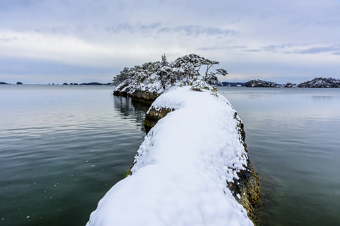 Matsushima, on the back of a horse covered with snow, Miyagi Prefecture