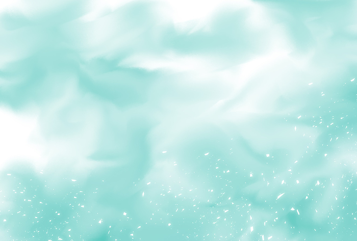 Watercolor style illustration background with sparkling light blue water surface and smoke.